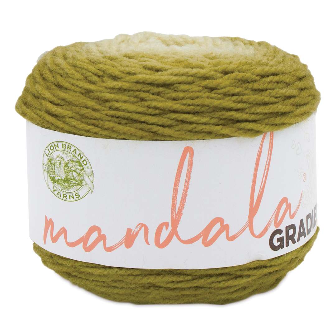 Open in modal - Lion Brand Mandala Gradient Yarn - Olive, 295 yds