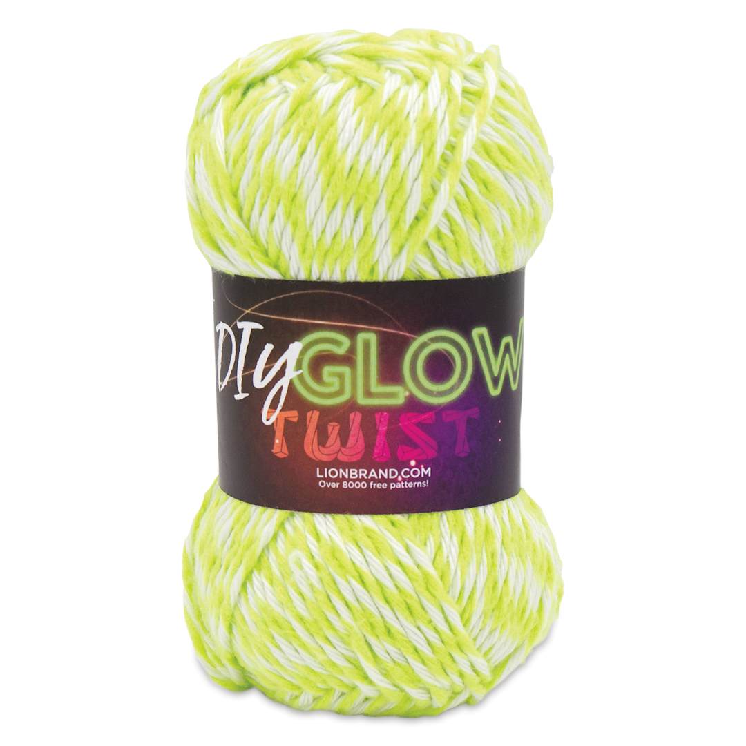 Open in modal - Lion Brand DIY Glow Twist Yarn - Lime Green, 94 yds