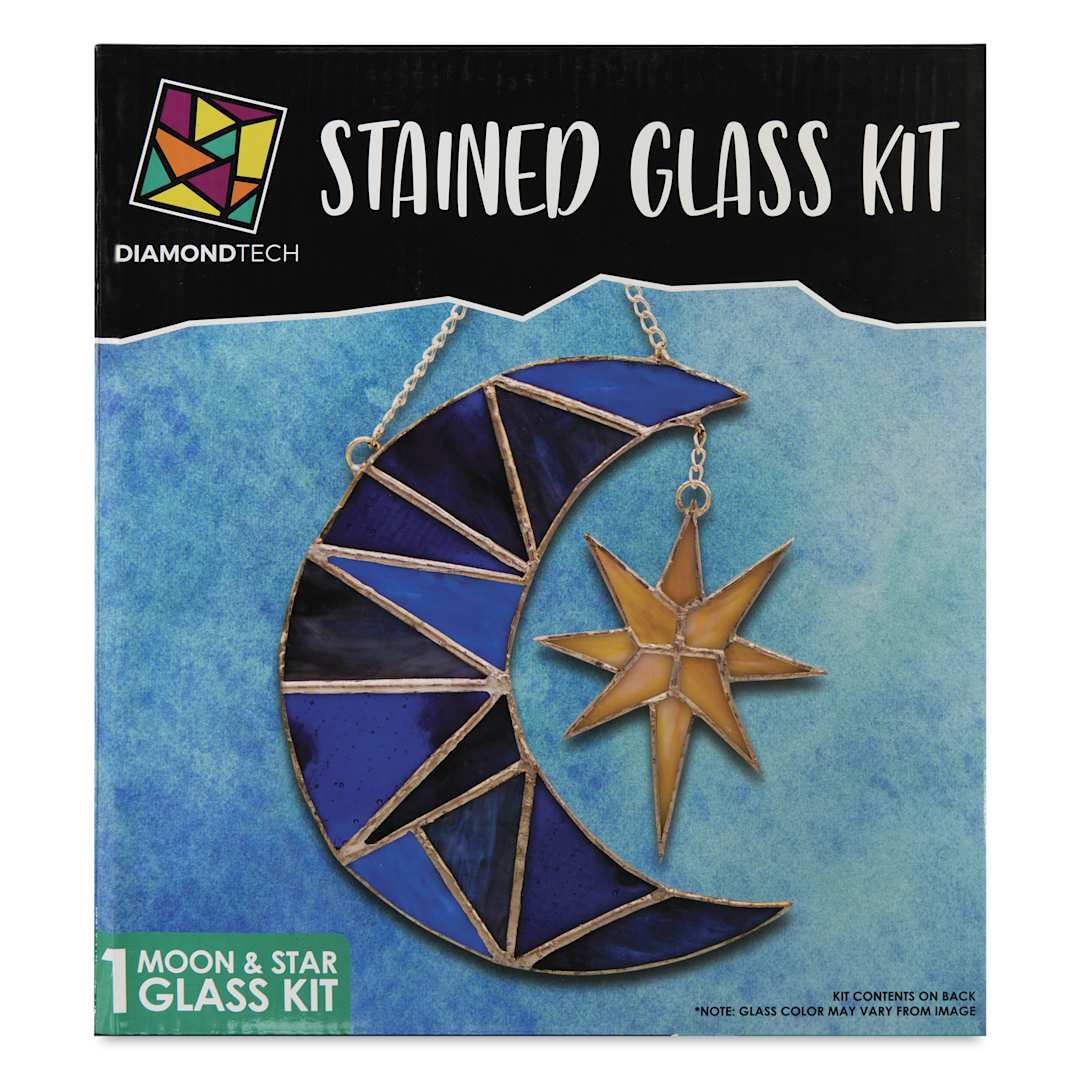 Open in modal - Diamond Tech Stained Glass Kit - Moon & Star - front of packaging