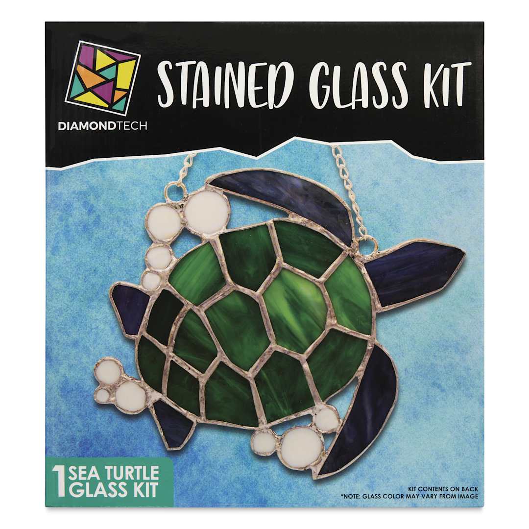 Open in modal - Diamond Tech Stained Glass Kit - Sea Turtle - front of packaging