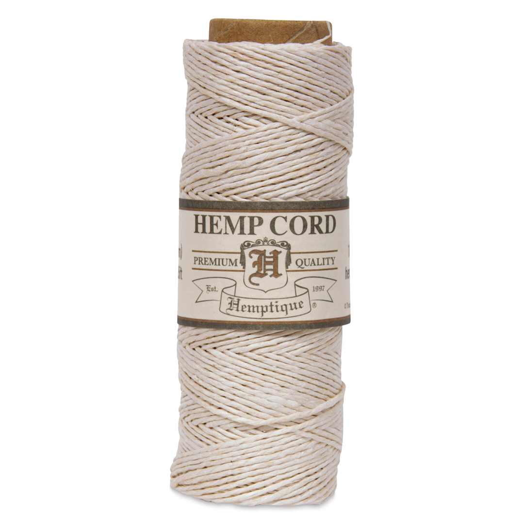 Open in modal - Hemptique Hemp Cord Spool - White, 0.5 mm x 205 ft