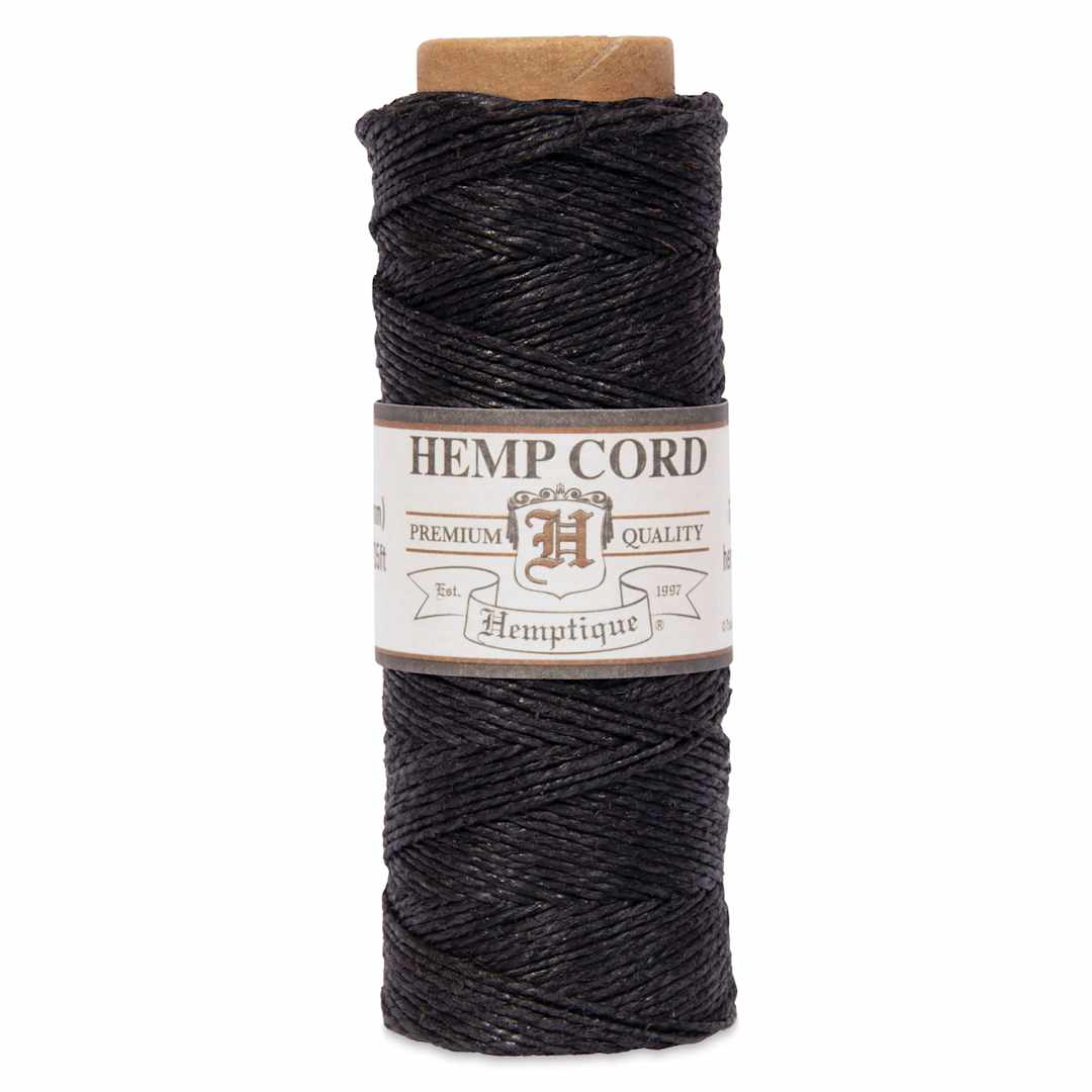 Open in modal - Hemptique Hemp Cord Spool - Black, 0.5 mm x 205 ft