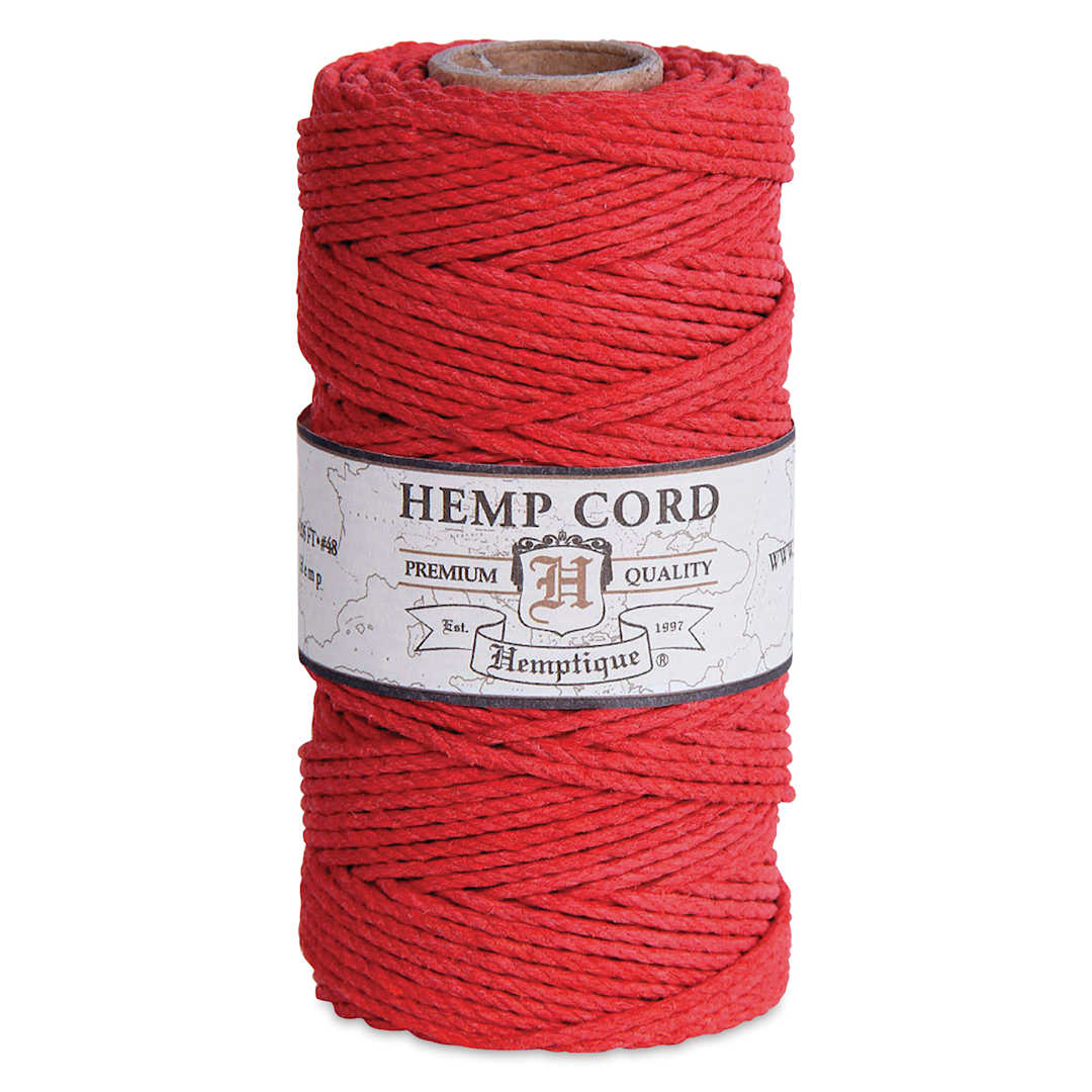 Open in modal - Hemptique Hemp Cord Spool - Red, 1.8 mm x 205 ft