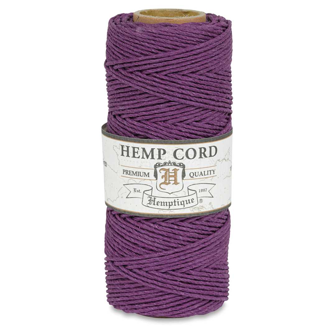 Open in modal - Hemptique Hemp Cord Spools - Front of single Purple spool of Hemp cord