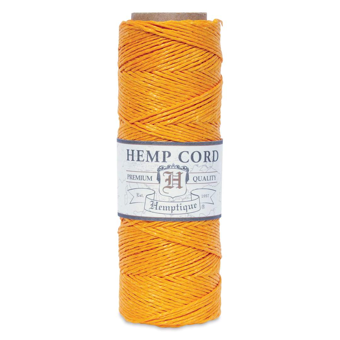 Open in modal - Hemptique Hemp Cord Spool - Gold, 0.5 mm x 205 ft