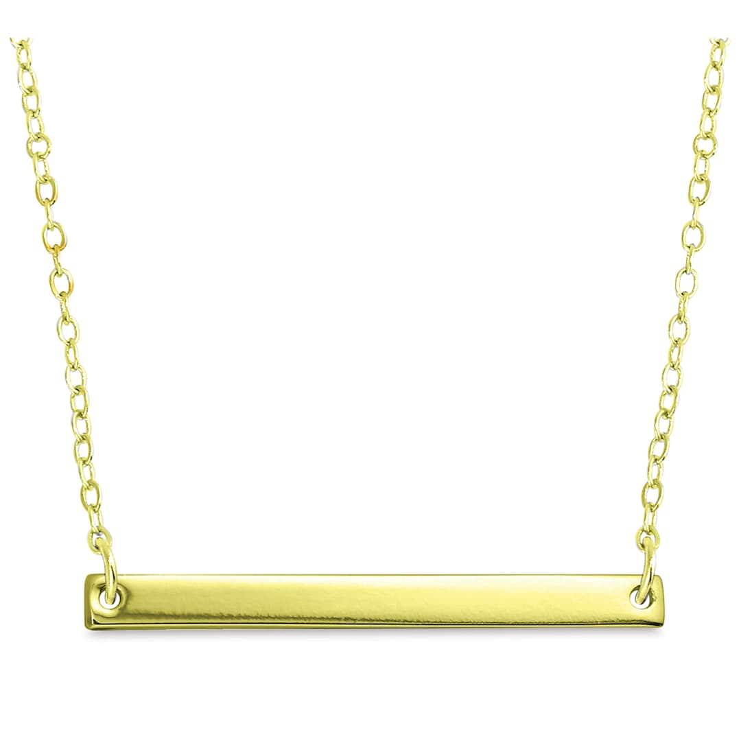 Open in modal - ImpressArt Personal Impressions Necklace Kits - Single Rectangular Blank on chain

