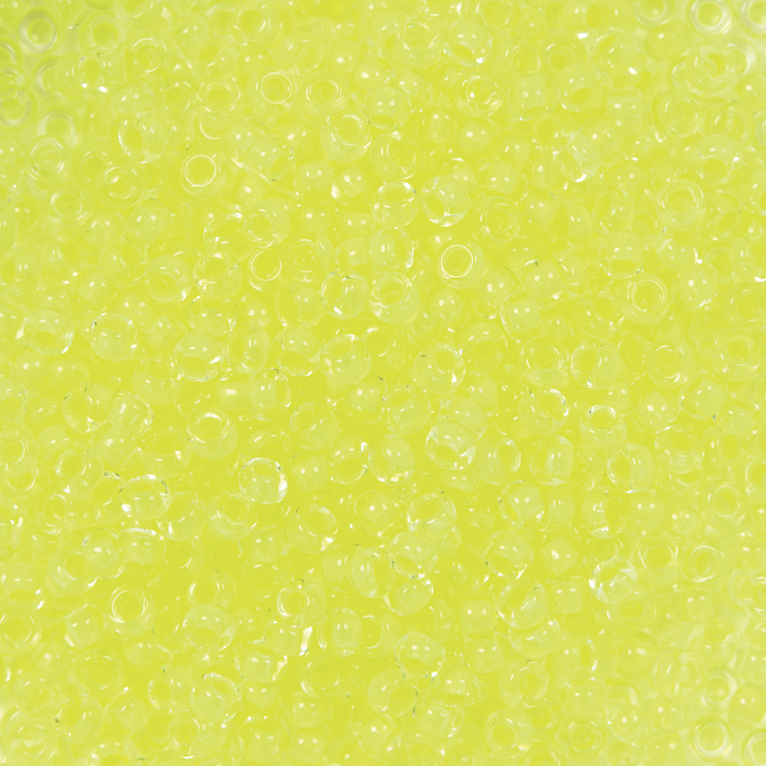 Open in modal - John Bead 11/0 Czech Glass Seed Beads - Neon Yellow, Color Lined