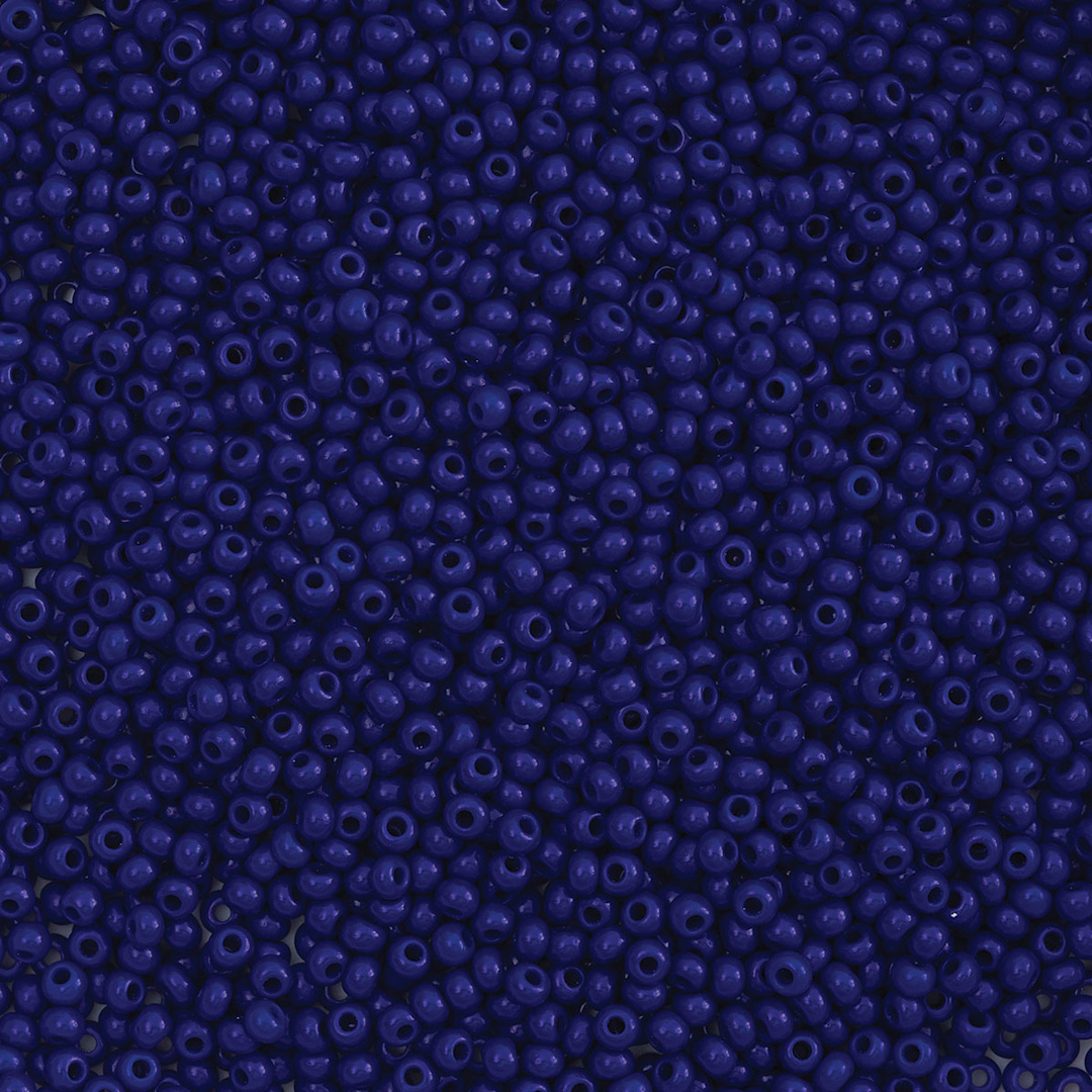 Open in modal - John Bead Czech Glass Seed Beads - Dark Royal Blue, 10/0 - close-up