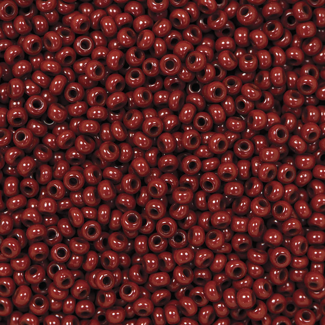 Open in modal - John Bead Czech Glass Seed Beads - Light Brown, Opaque, 10/0 - close-up