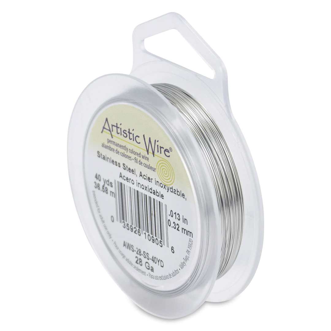 Open in modal - Artistic Wire Stainless Steel Craft Wire - 28 Gauge, 40 yds