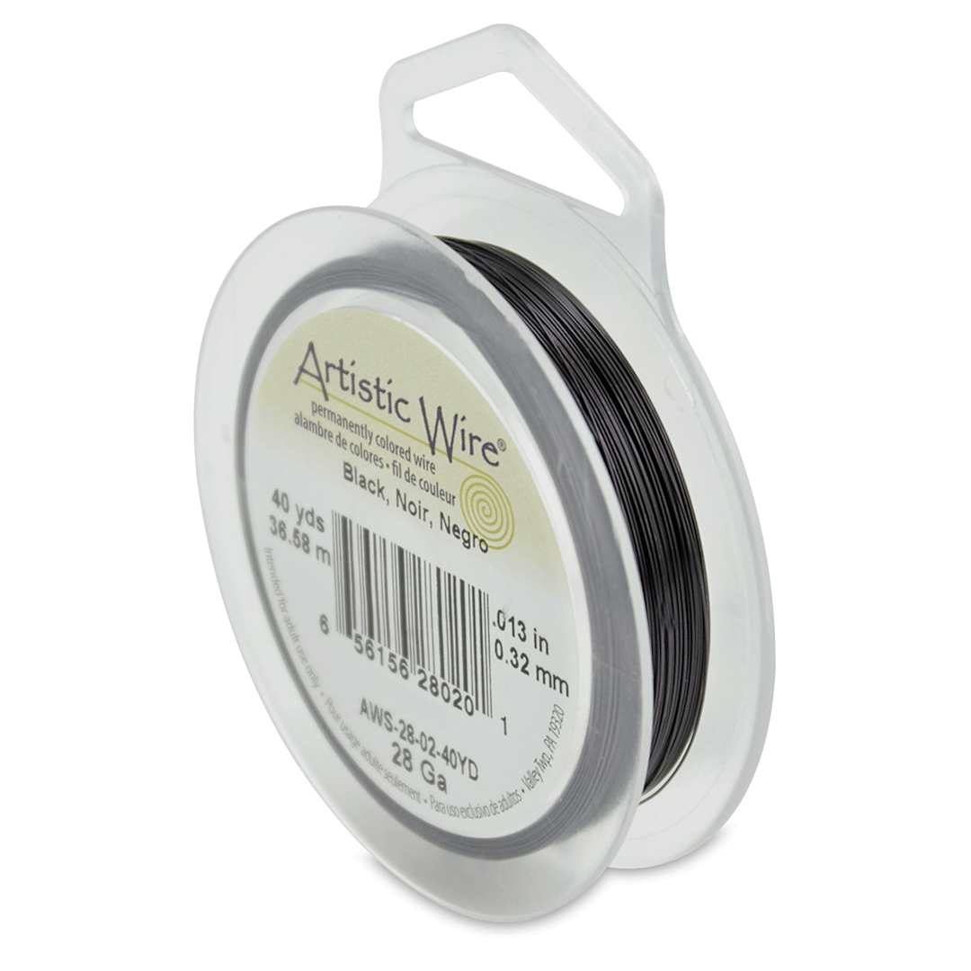 Open in modal - Artistic Wire Colored Copper Craft Wire - Black, 28 Gauge, 120 ft