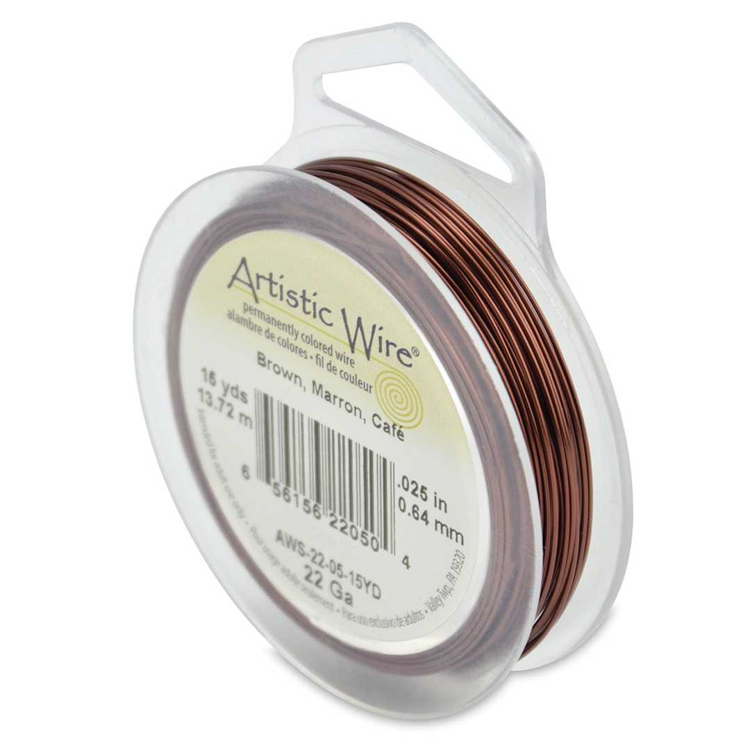 Open in modal - Artistic Wire Colored Copper Craft Wire - Brown, 22 Gauge, 45 ft