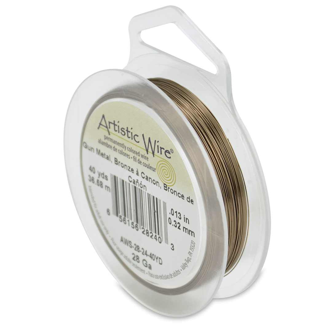Open in modal - Artistic Wire Colored Copper Craft Wire - Antique Brass, 28 Gauge, 120 ft
