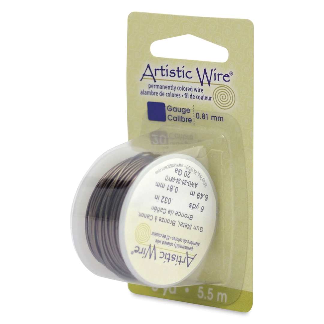 Open in modal - Artistic Wire Colored Copper Craft Wire - Antique Brass, 18 Gauge, 12 ft