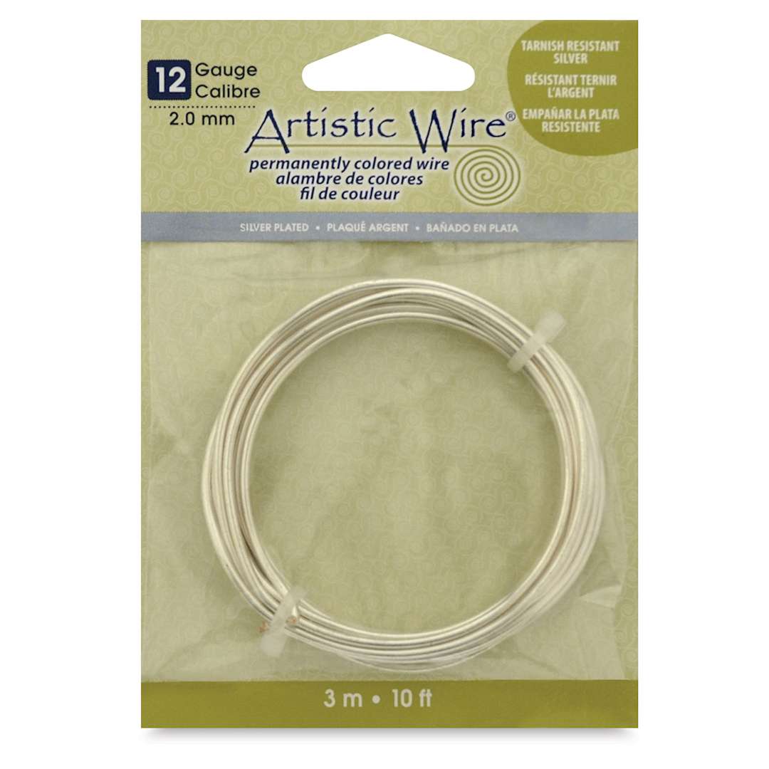 Open in modal - Artistic Wire Aluminum Craft Wire - Front view of package of Tarnish resist Silver wire