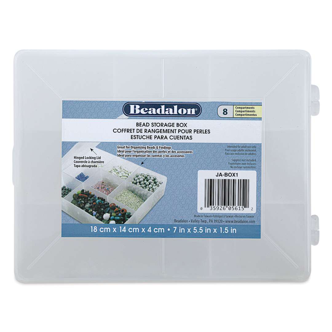 Open in modal - Beadalon Bead Storage Box - 5.5" x 7" top view