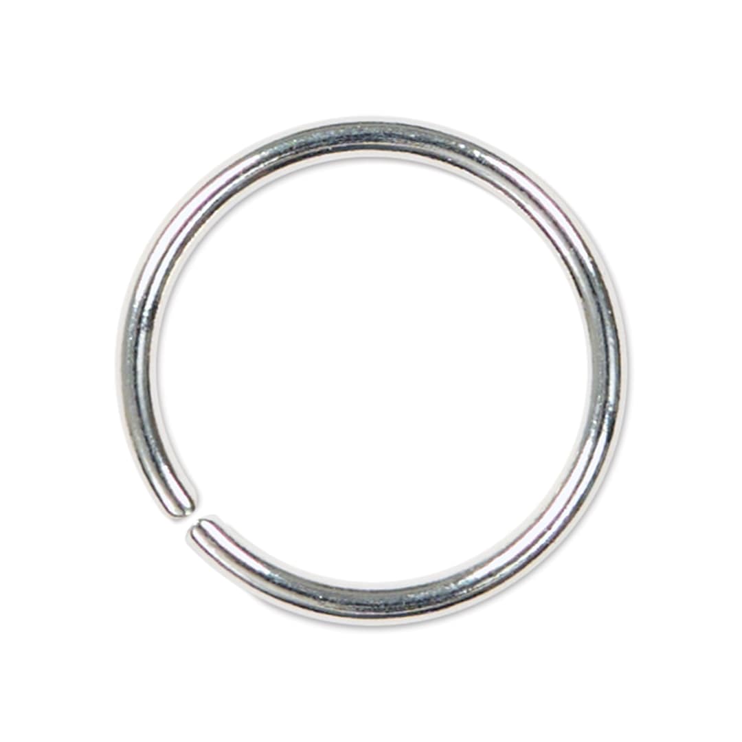 Open in modal - Beadalon Jump Rings - Silver Plated, Round, 10 mm