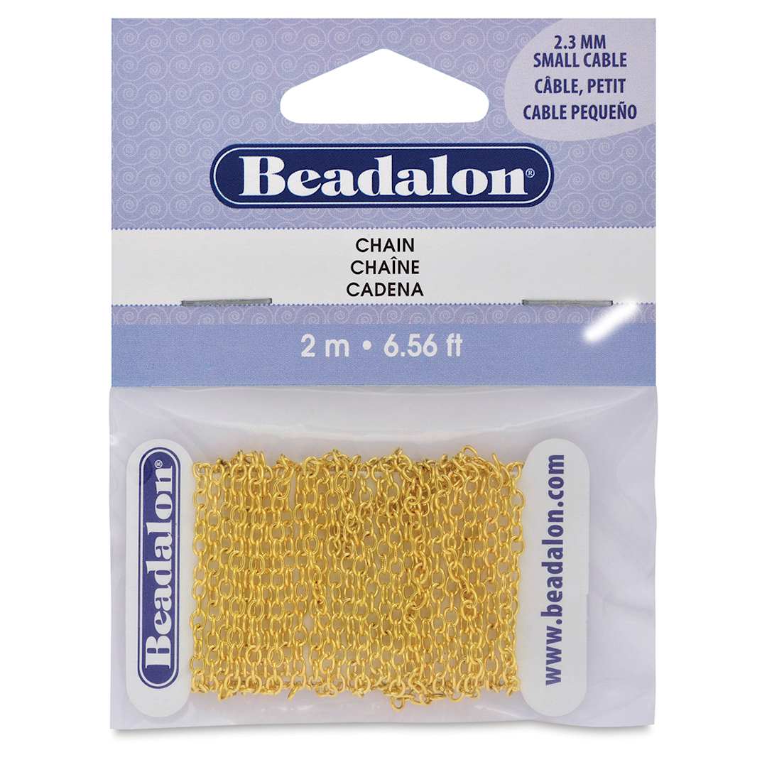 Open in modal - Beadalon Jewelry Chain - Front of Gold Small Chain package