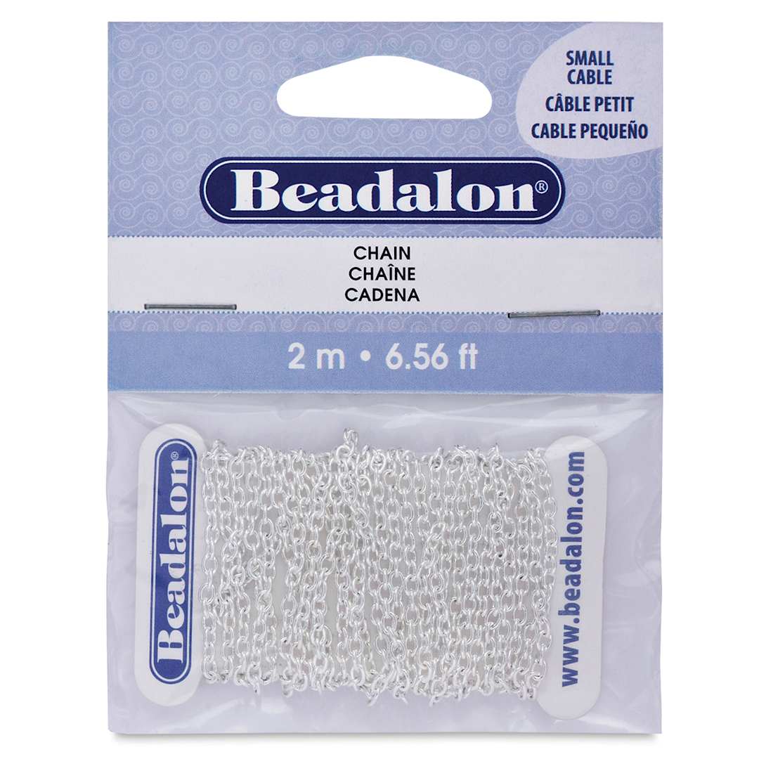Open in modal - Beadalon Jewelry Chain - Front of Silver Small Chain package