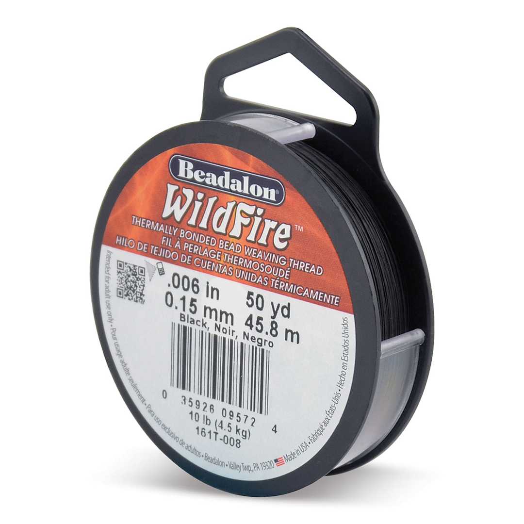 Open in modal - Beadalon WildFire Beading Thread - Black, 0.006", 50 yds