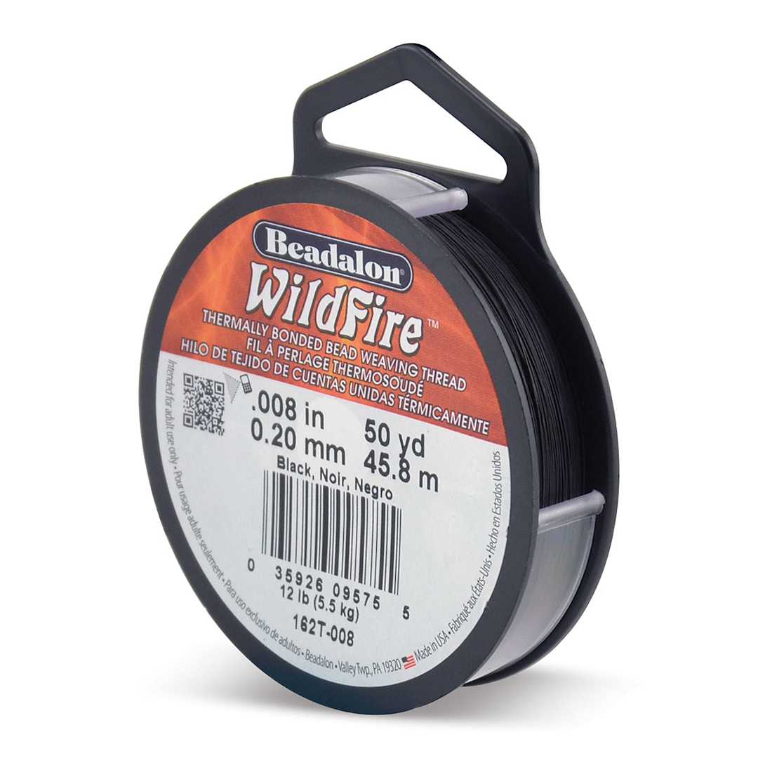 Open in modal - Beadalon WildFire Beading Thread - Black, 0.008", 50 yds