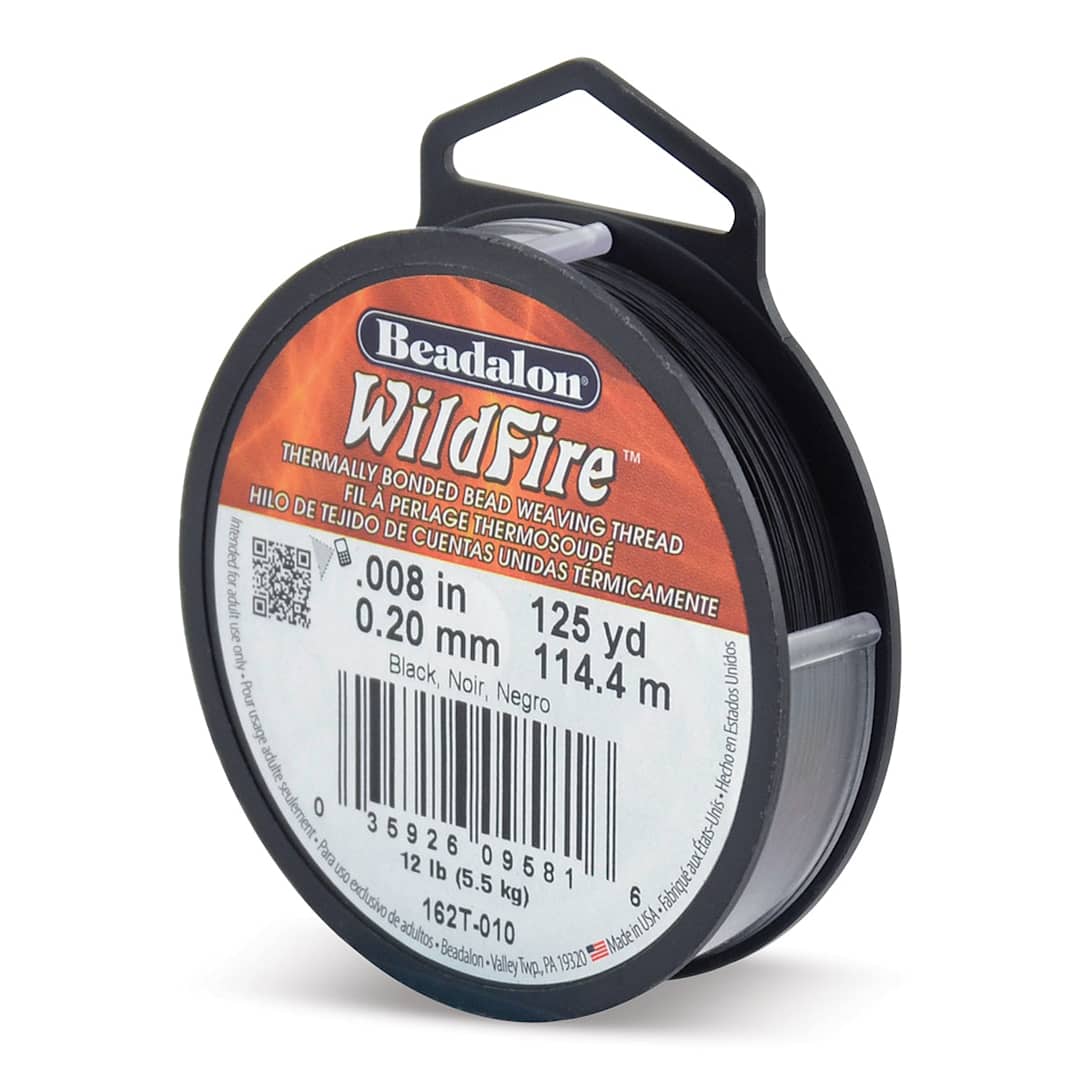 Open in modal - Beadalon WildFire Beading Thread - Black, 0.008", 125 yds