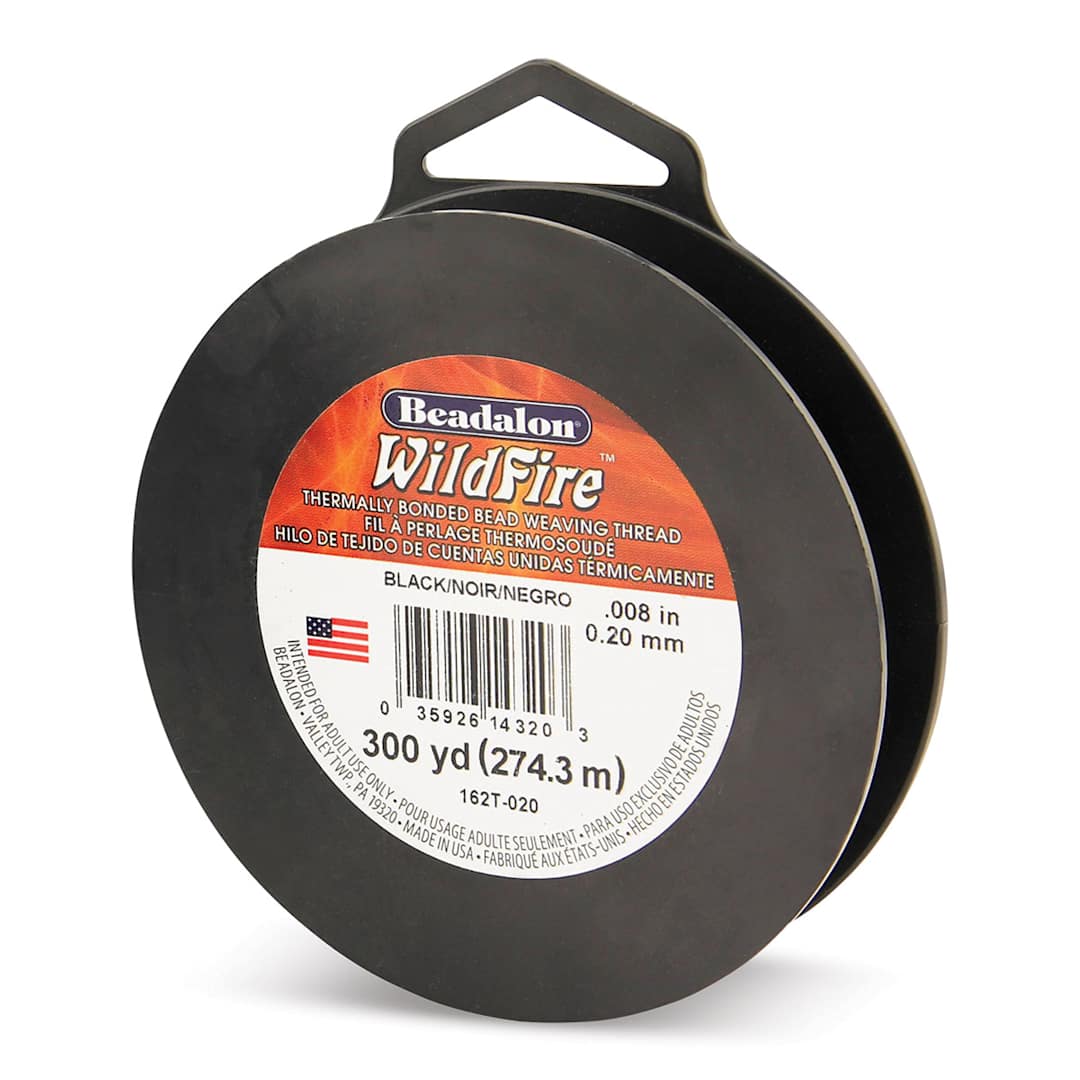 Open in modal - Beadalon WildFire Beading Thread - Black, 0.008", 300 yds