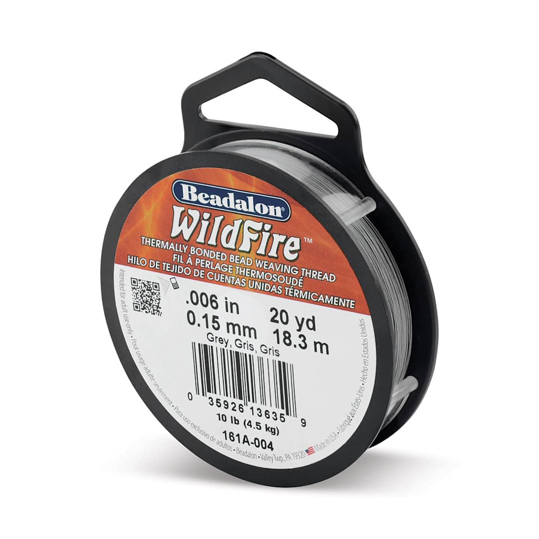 Open in modal - Beadalon WildFire Beading Thread - Grey, 0.006", 20 yds