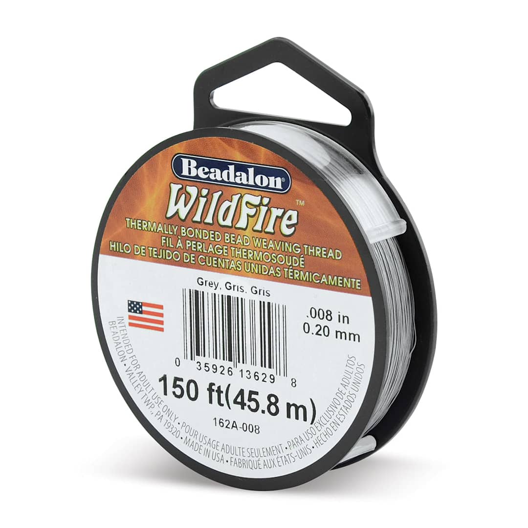 Open in modal - Beadalon WildFire Beading Thread - Grey, 0.008", 50 yds