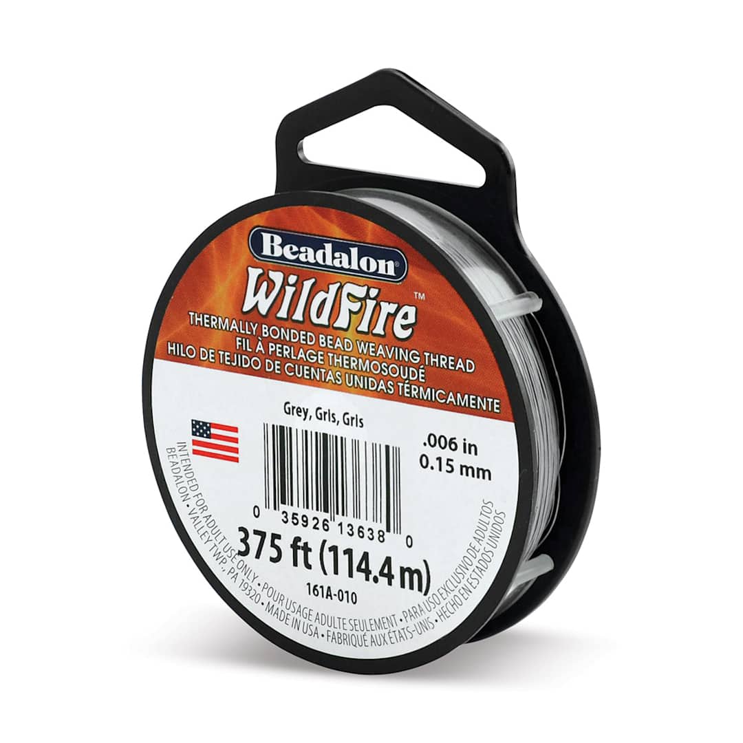 Open in modal - Beadalon WildFire Beading Thread - Grey, 0.006", 125 yds