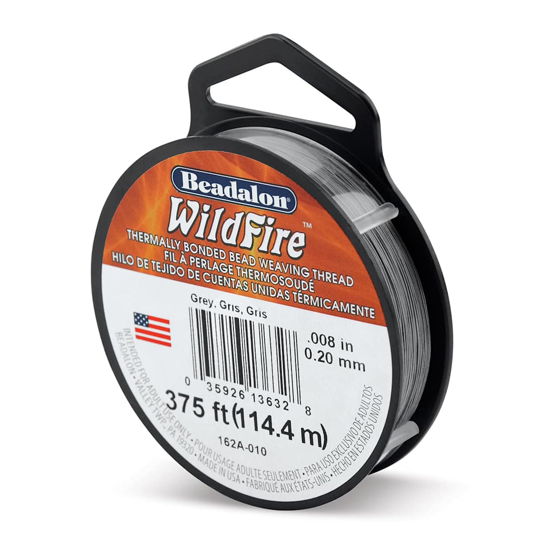Open in modal - Beadalon WildFire Beading Thread - Grey, 0.008", 125 yds