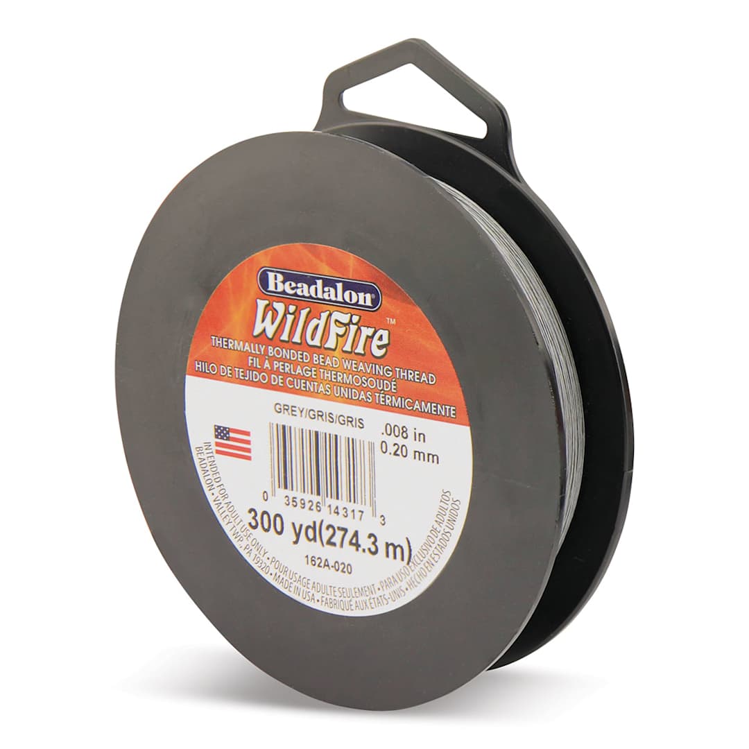 Open in modal - Beadalon WildFire Beading Thread - Grey, 0.008", 300 yds