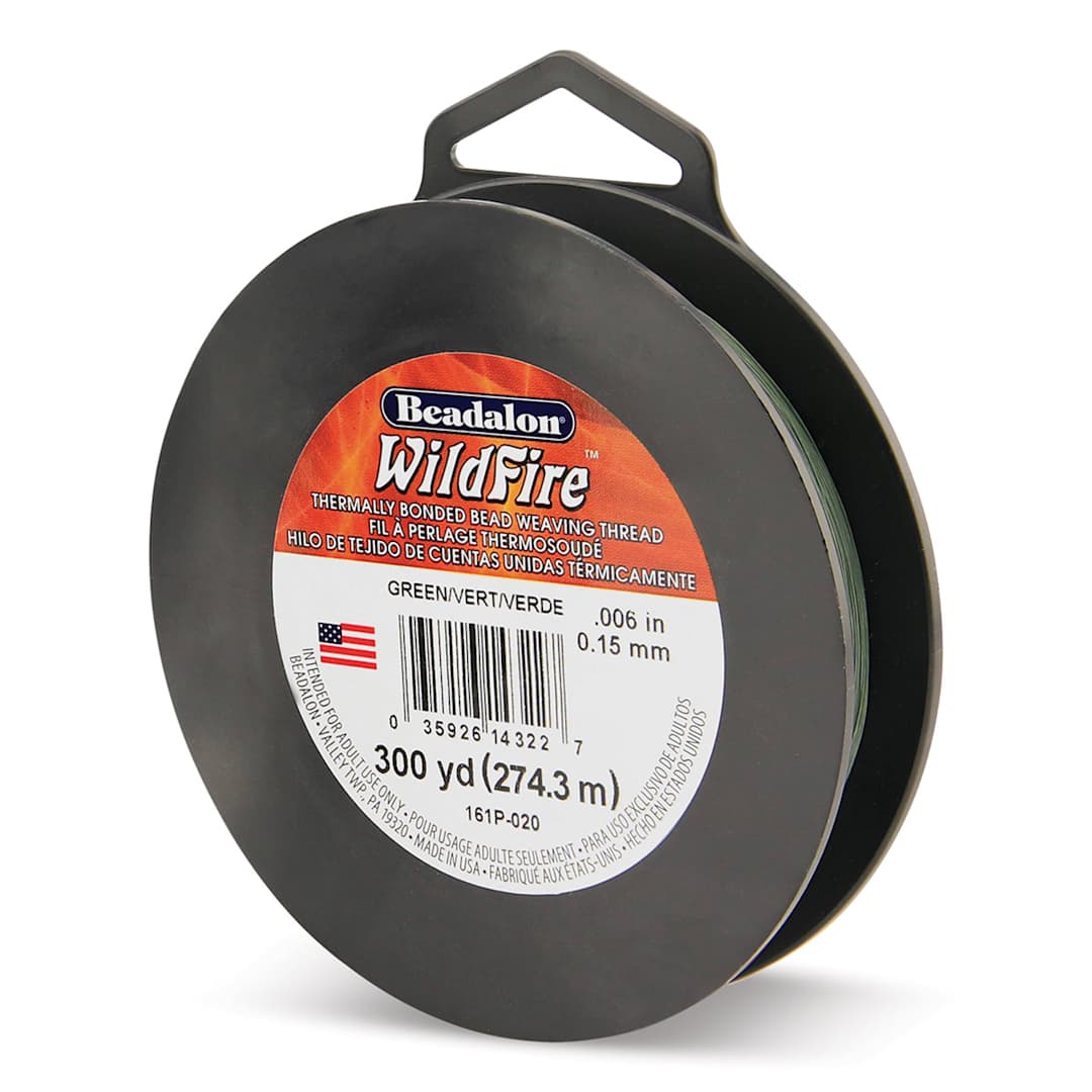 Open in modal - Beadalon WildFire Beading Thread - Green, 0.006", 300 yds