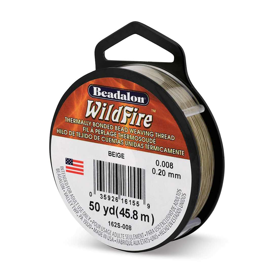 Open in modal - Beadalon WildFire Beading Thread - Beige, 0.008", 50 yds
