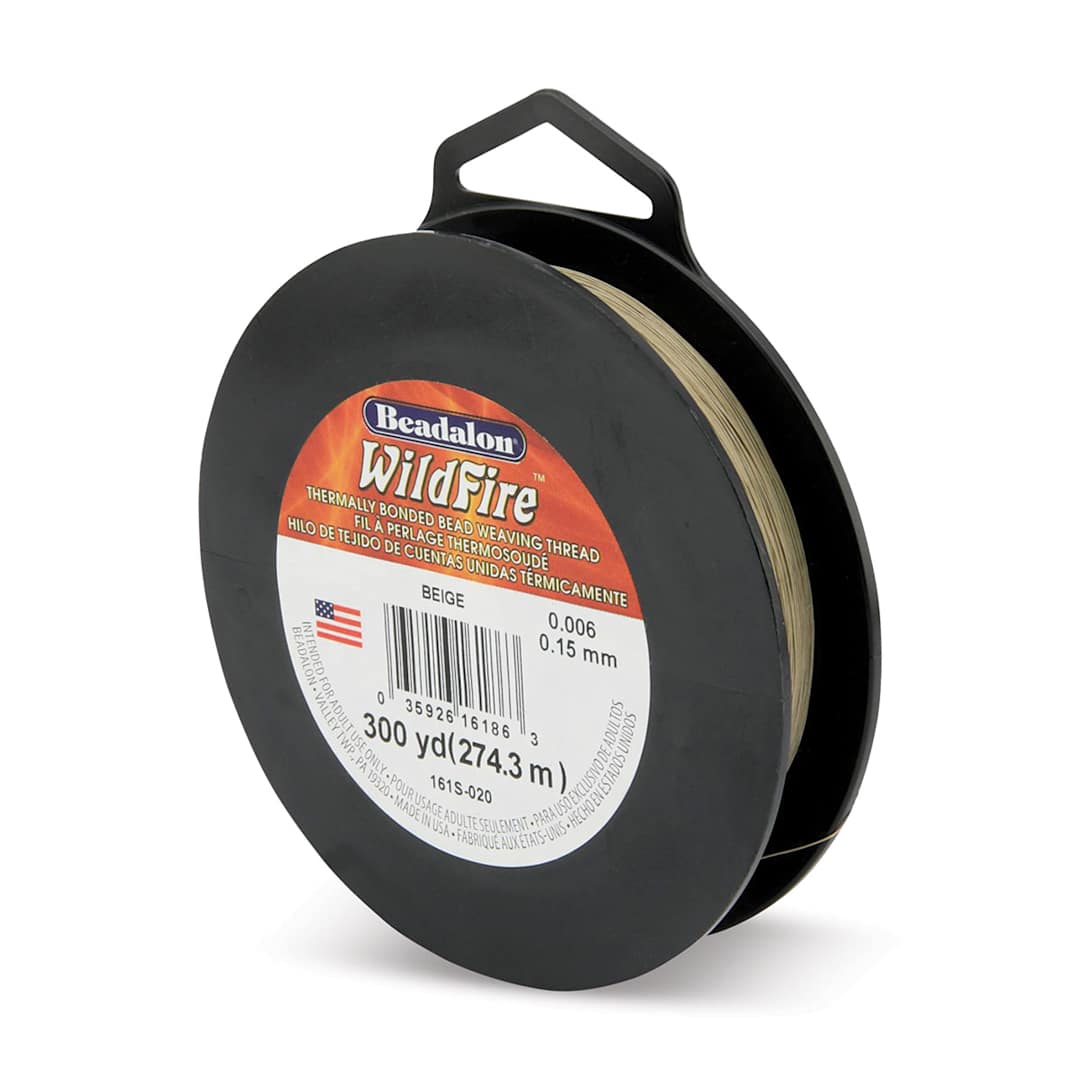 Open in modal - Beadalon WildFire Beading Thread - Beige, 0.006", 300 yds