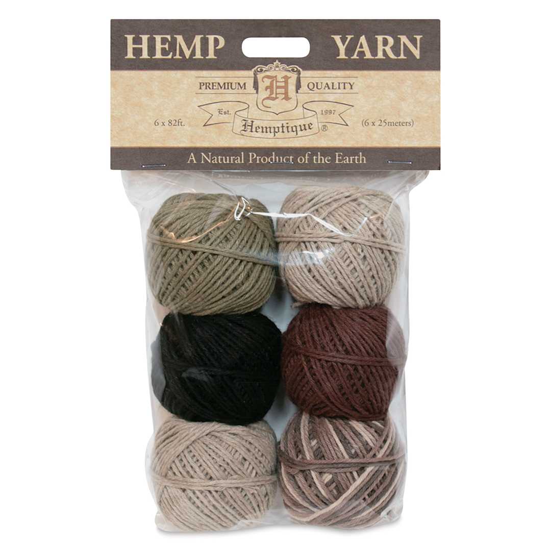 Open in modal - Hemptique Hemp Yarn Bon Bons - Nature Colors, Set of 6
