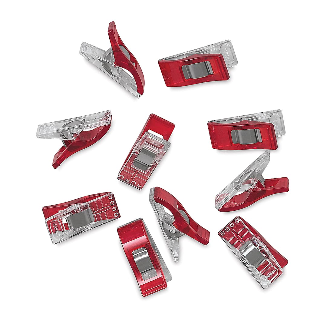 Open in modal - Clover Wonder Clips - 10 loose Clips shown loosely scattered
