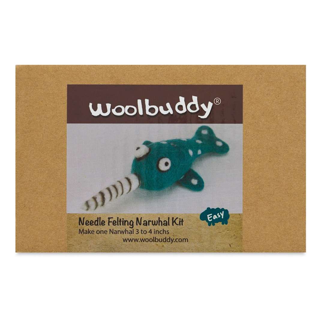 Open in modal - Woolbuddy Needle Felting Kit - Narwhal Kit - front of packaging