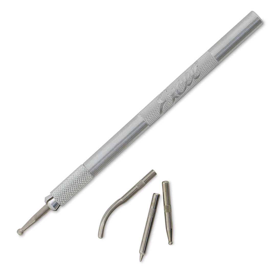 Open in modal - Excel Blades Burnishing Set - Tool shown with 4 tips