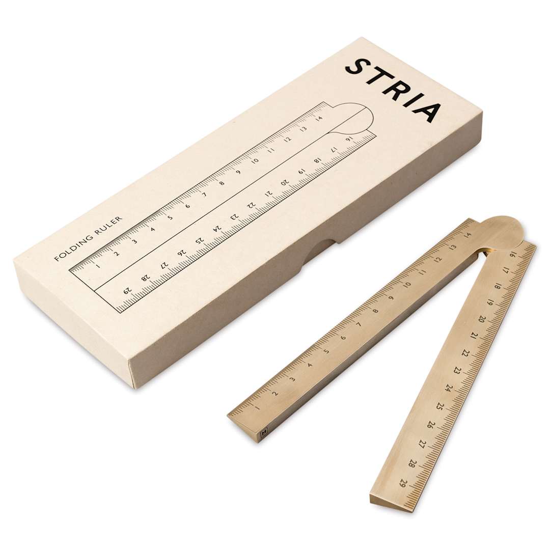Open in modal - Makers Cabinet Stria Folding Ruler - 30 cm, with packaging