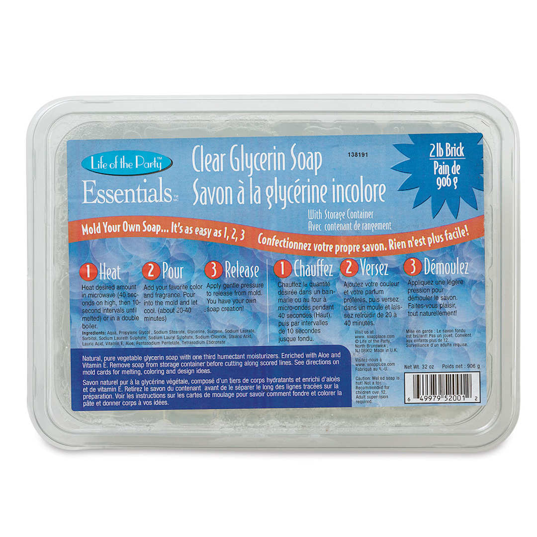 Open in modal - Life of the Party Glycerin Soap Base - Front of Clear Glycerin package