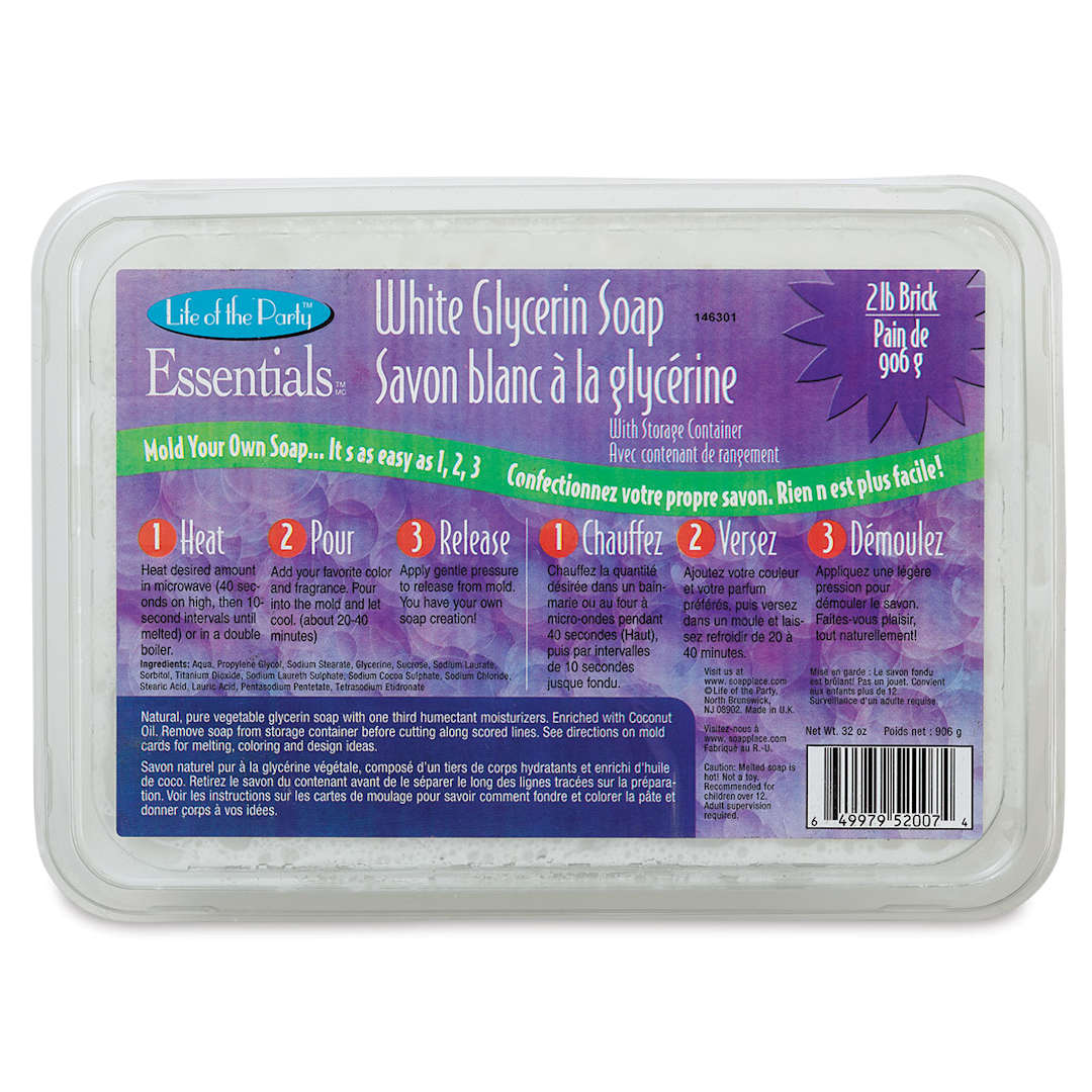 Open in modal - Life of the Party Glycerin Soap Base - Front of White Glycerin package