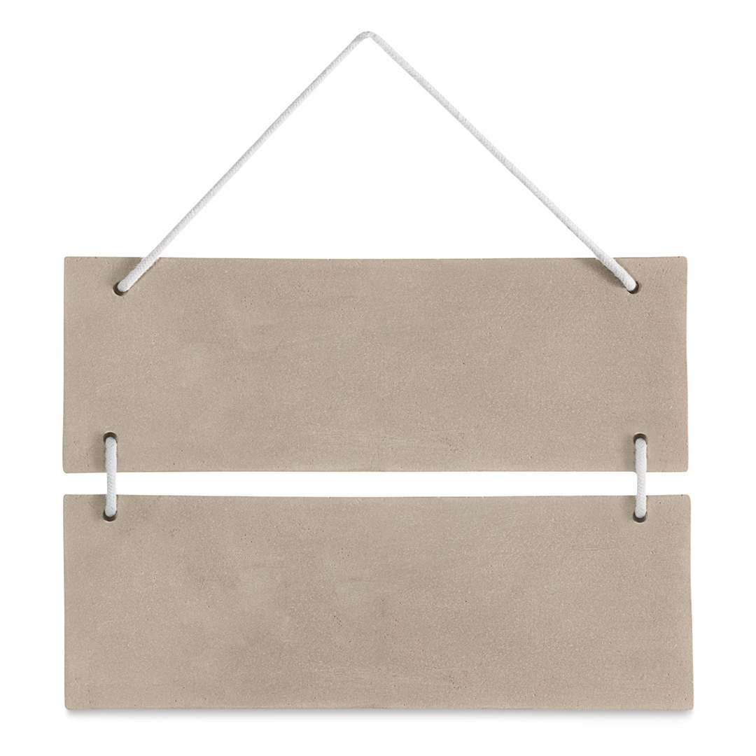 Open in modal - Darice Cement Hanging Plaque - Rectangle Hanging Plaque