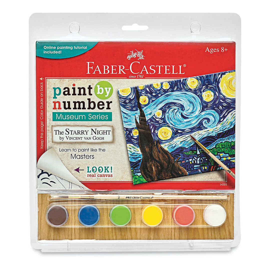 Open in modal - Paint by Number Museum Series Kit - Front of package of Vincent Van Gogh's The Starry Night