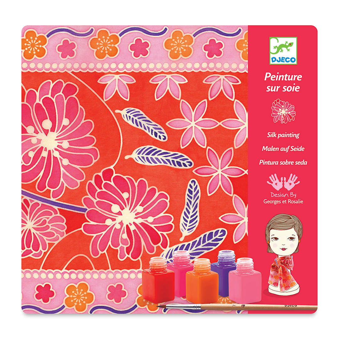 Open in modal - Djeco Scarf Painting Kit - Japanese Garden