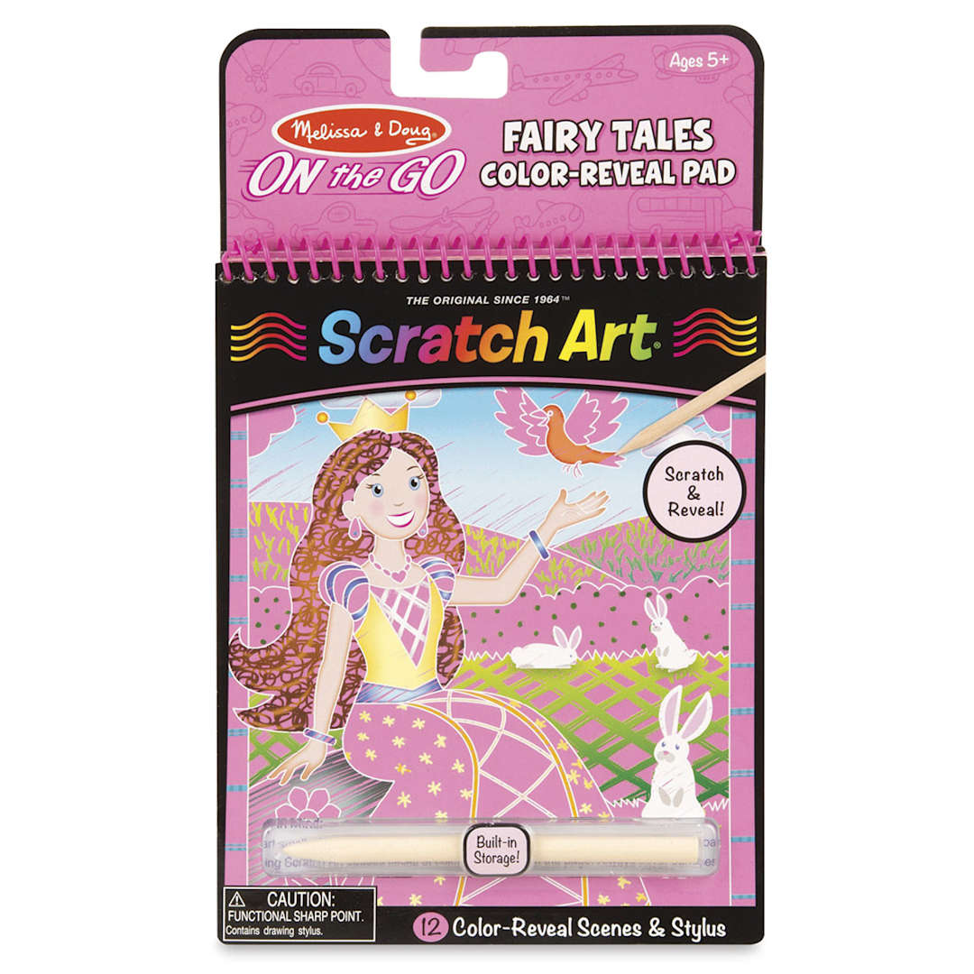 Open in modal - On the Go Scratch Art Pads - Front of package of Fairy Tales