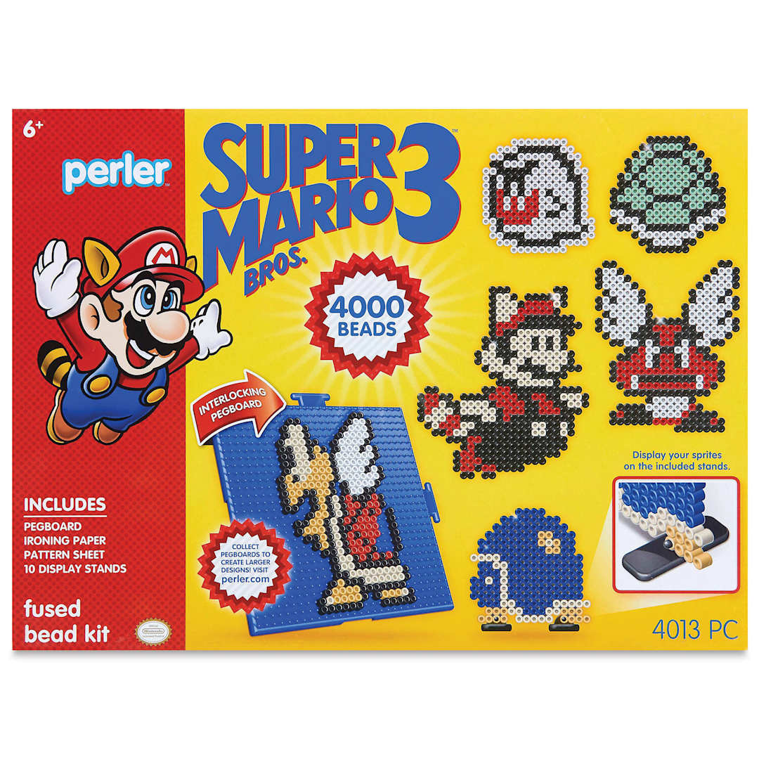 Open in modal - Perler Super Mario Bros. 3 Fused Bead Kit, front of the packaging 