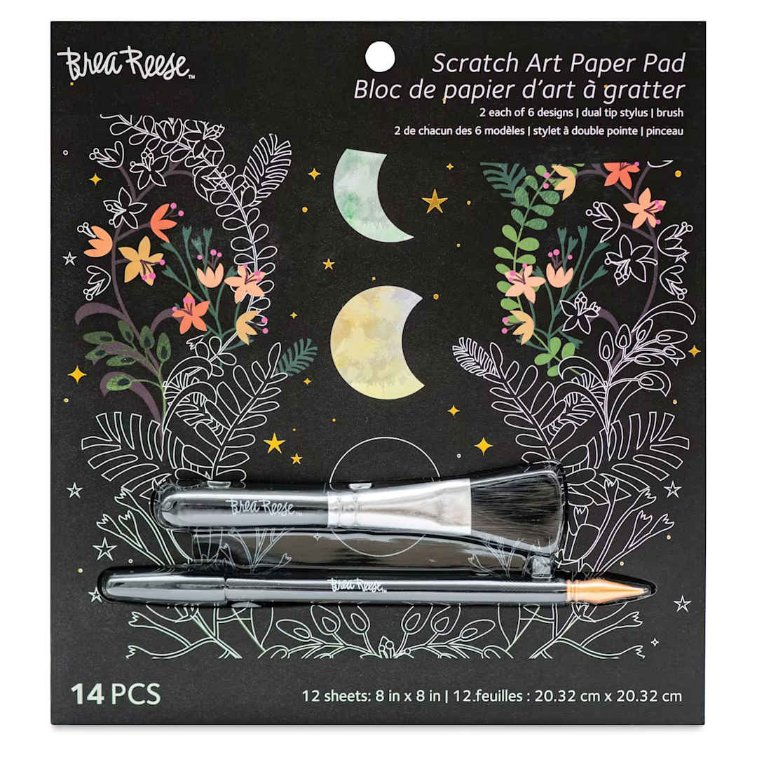 Open in modal - Brea Reese Scratch Art Kit - Celestial front of packaging