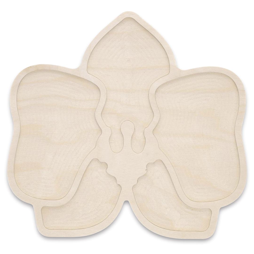 Open in modal - Leisure Arts Large Welled Wood Surface - Orchid, 10" x 9.5"