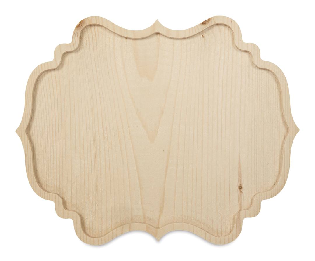 Open in modal - Leisure Arts Large Welled Wood Surface - Plaque 2, 10.5" x 8"